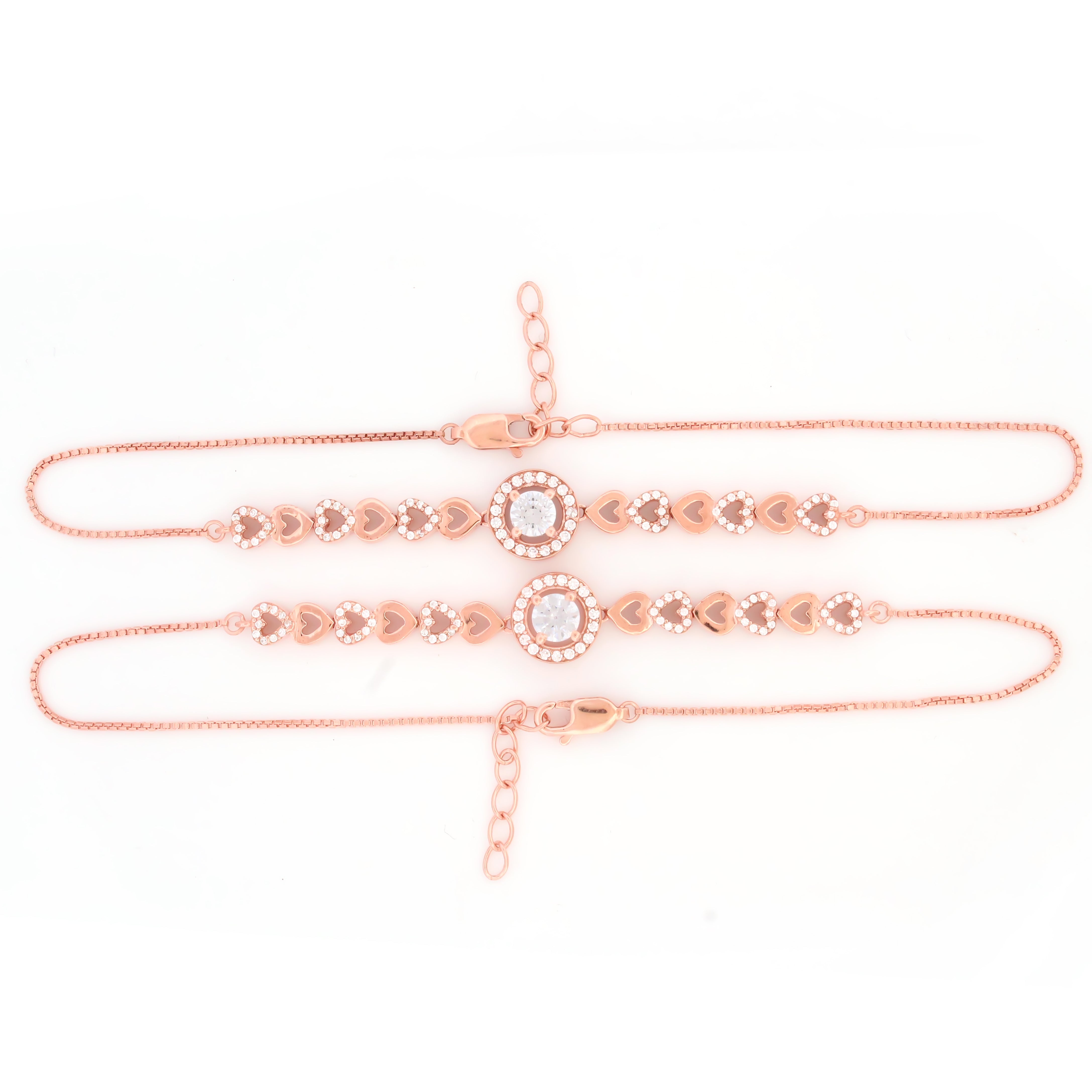 heart anklet 925 sterling silver jewelry